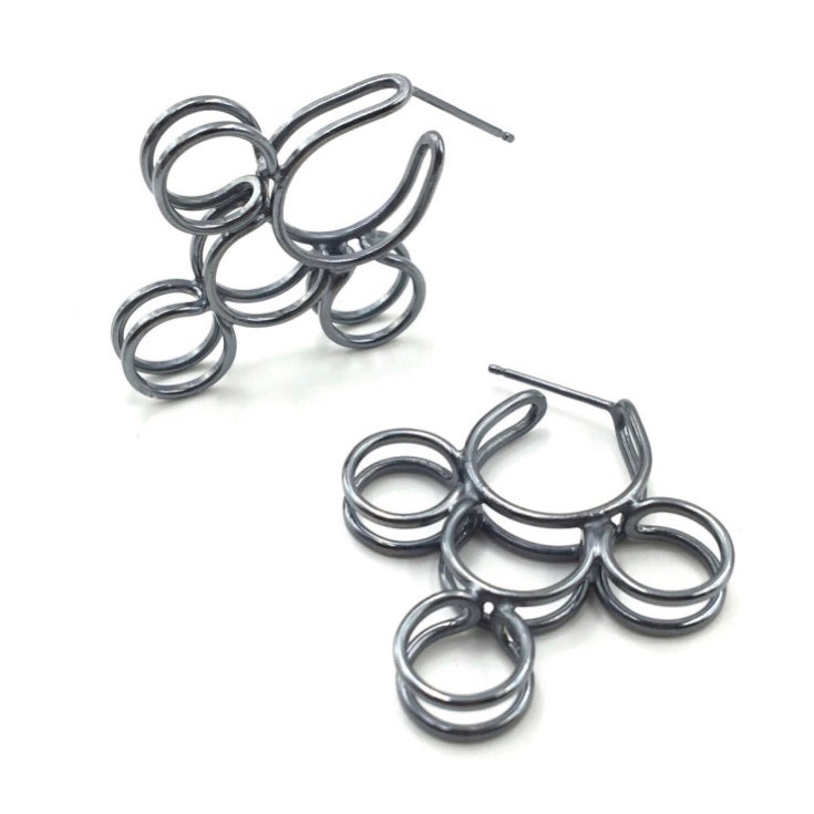 Link Hoop Cluster Earrings