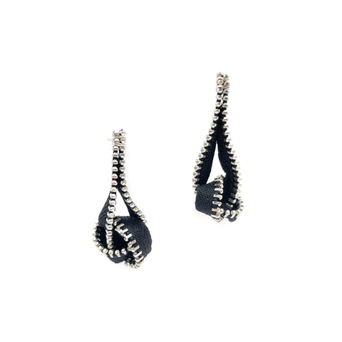 Knot Earrings, Silver