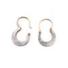 Damascus Crescent Hoop Earrings