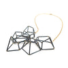 Crest Necklace, Steel/Gold