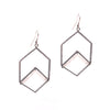 Hexagon Moonstone Earrings