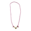 Sister Clasp Necklace, Cochineal Cord