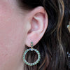 Show Love Earrings, Green Sapphire