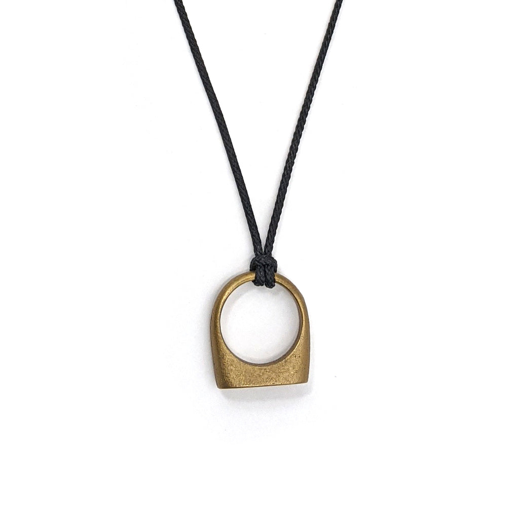 Signet Ring Necklace, Brass