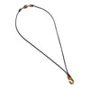 Cygnet Hook Necklace, Brass, Black