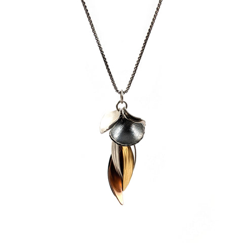 Mixed Ginkgo & Leaf Drop Pendant