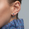 Detachable Drop Earrings, Blue