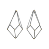 Crystalline Construction Earrings, Medium, Multiple Colored Finishes