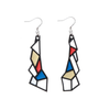 Prism Earrings, Blue & Red