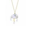 Petite Storm Cloud Necklace, White Pearl