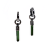 Detachable Crystal Huggie Earrings, Green Tourmaline