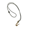Pelican Clip Bracelet/Necklace, Brass, Grey