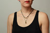 Sister Clasp Necklace, Black Cord