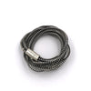 Saturn Silver and Black Necklace/Bracelet